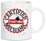 Entrega rápida Certified Youtube Mechanic Cerámica Blanco Taza Cup Mug