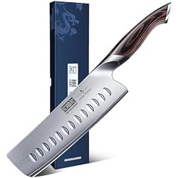 HOSHANHO 7 Inch Nakiri Knife, Ultra Sharp Japanese Kitchen Chef Knife | Multipurpose Japanese High Carbon Stainless Steel Meat Vegetable Sharp Kitchen Knife with Ergonomic Pakkawood Handle