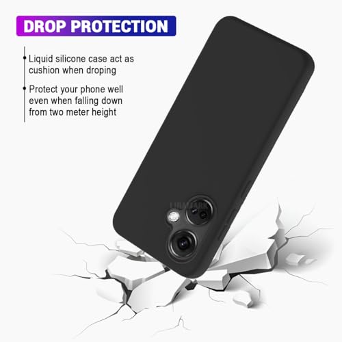 Image of LIRAMARK Liquid Silicone Soft Back Cover Case for OnePlus Nord CE 3 5G (Black)