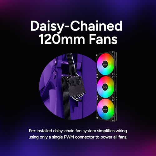 Cooler Master Elite Liquid 360 CPU AIO Cooler – 360mm Radiator, 3X ARGB PWM Fans, Dual-Chamber Pump Design, Ultra-Quiet High-Performance Cooling, AMD AM5/AM4 & Intel LGA 1851/1700, Black by Cooler Master - Image 7