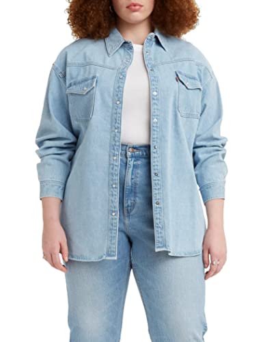 Levi's Damen Plus Size Dorsey XL Western Hemd,Indigo Stonewash,2XL