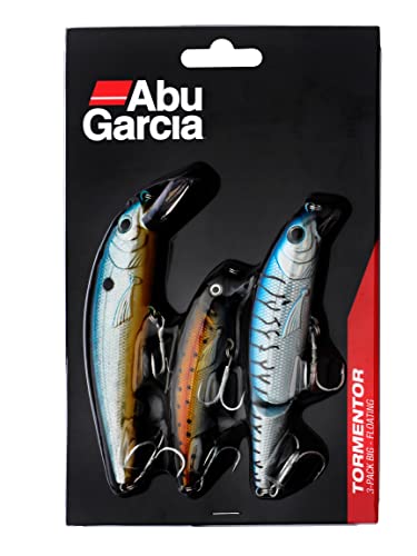 Abu Garcia Tormentor Minnow Crankbait Köder - 3er Pack - Wobbler - Forelle, Barsch, Lachs, Hecht, Zander, Varied