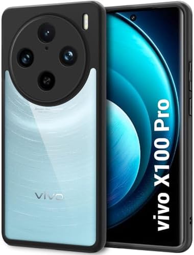 FTRONGRT Cover Per Vivo X100 – Custodia Ibrida TPU+PC Con Supporto, Antiurto E Resistente (Rosso) - 2