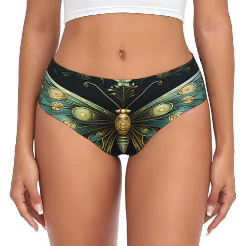 NLCUUIQ Art Butterfly Painting Panties for Women Fashion Bikini Underwear Women's Lightweight Briefs Hipster Panty Ladies Brief Breathable Underwear Cheeky Panties Size XL