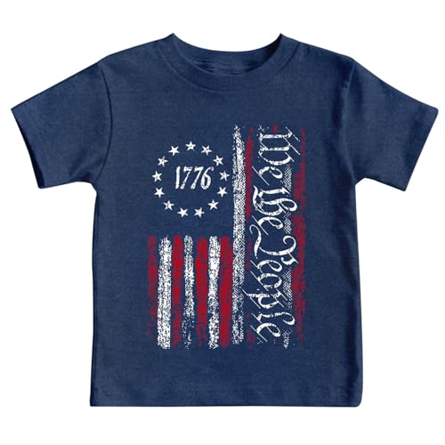 Image of 4th of July Shirts Toddler Boys Girls American Flag USA T-Shirt Kids Patriotic Tee Tops