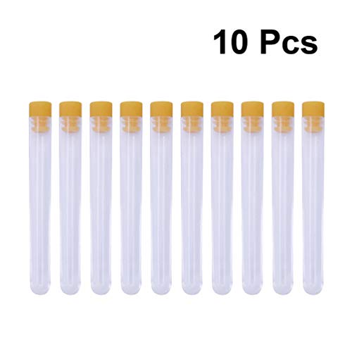 10Pcs Transparent Cross-Stitch Needle Tube Sewing Needle Dispenser Organizer Plastic Storage Bottle With Colored Cap Needle Case,Sewing Needle Holder(65#) #TOP5