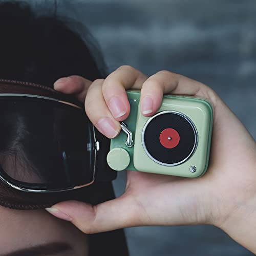 Muzen Mini Bluetooth Speaker, Button Metal 3W Portable Vintage Wireless Rechargeable High Definition Loud Volume Audio Speaker With Lanyard, Classic Retro Gift For Birthday Outdoor #TOP7