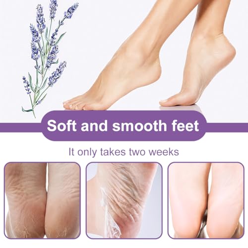 EIH1 3 Pares Mascarilla Pies Exfoliante, Máscara Pies Peeling, Mujeres y Hombres Quitar Piel Muerta y Callos, Lavanda - imagen 5