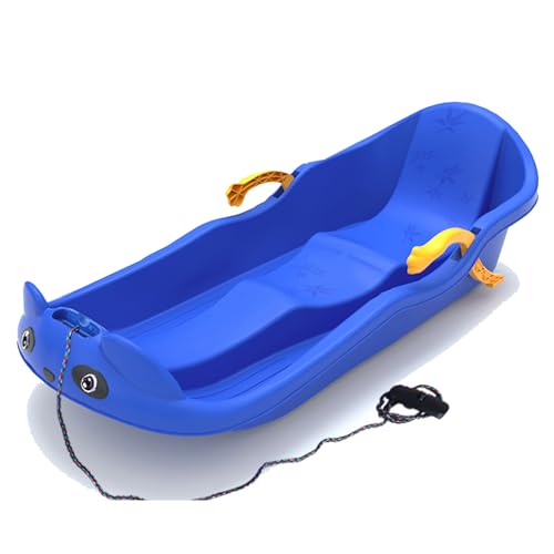 Two-Person, Two-Seater Thickened Sledges, Two-Handle Children'S Sledges, Frost-Resistant and Wear-Resistant Sledges, Sledges with Pull Ropes