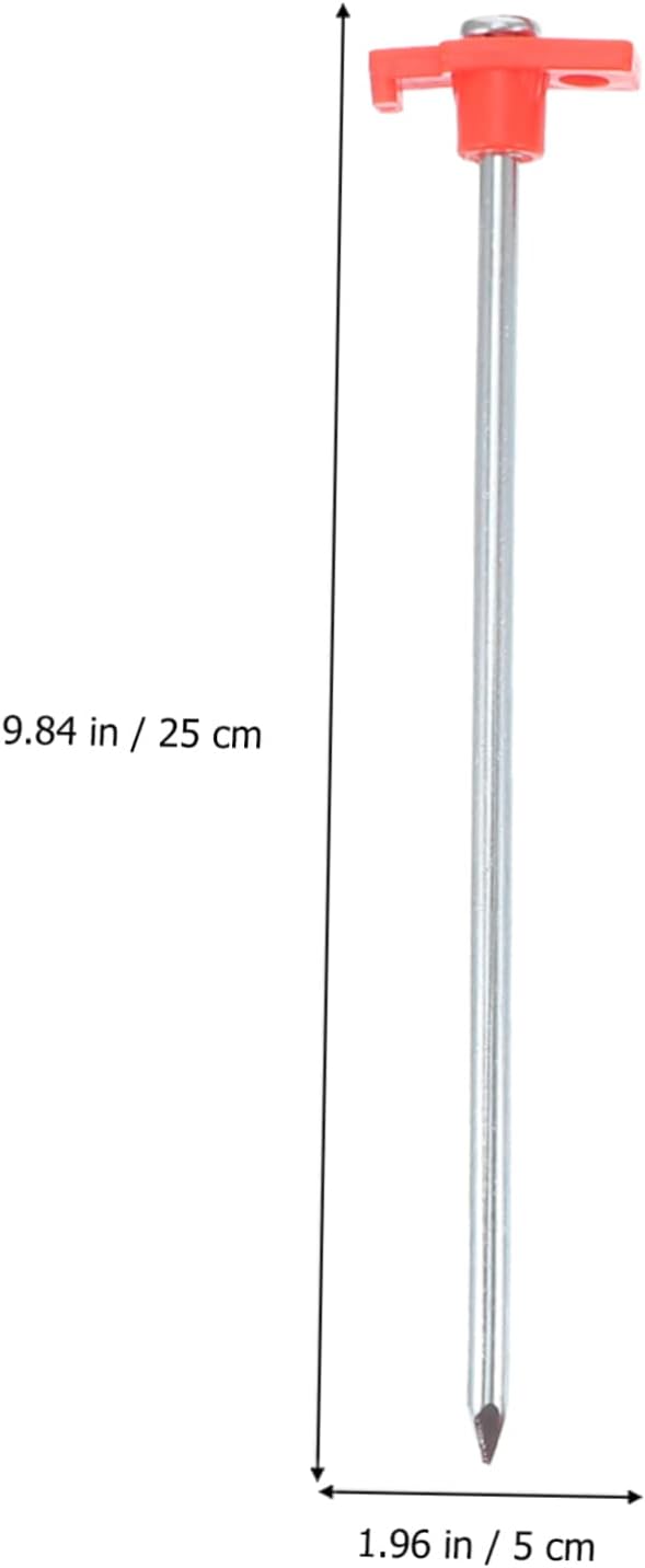 Kisangel Heavy Duty Tent Stakes Kit 10 Metal Tent Pegs Reflective Rope for Camping Hiking and Outdoor Use Sturdy Steel Ground Anchors for Secure Canopy Setup