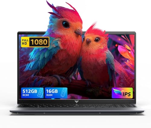 Tivique Ordenador Portátil 15,6' FHD - Procesador Intel Alder Lake-N95 (hasta 3.4GHz), 16GB RAM DDR4, 512GB SSD, WiFi 5, Bluetooth 5.0, Batería de 5000mAh - Ideal para Oficina y Estudios