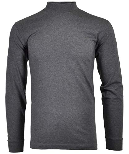RAGMAN - T-shirt hommes - Col montant - À manches longues, Anthracite mélangé (019), XXXL Cover