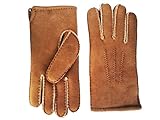 YISEVEN Damen Lammfell Leder Winterhandschuhe aus Shearling Dickes Fellgefüttert Winter Autofahrer LederHandschuhe Geschenke, Camel L