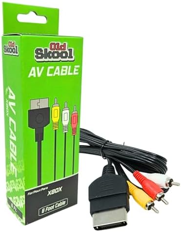 Old Skool Xbox Av Cable Compatible with The Original Xbox