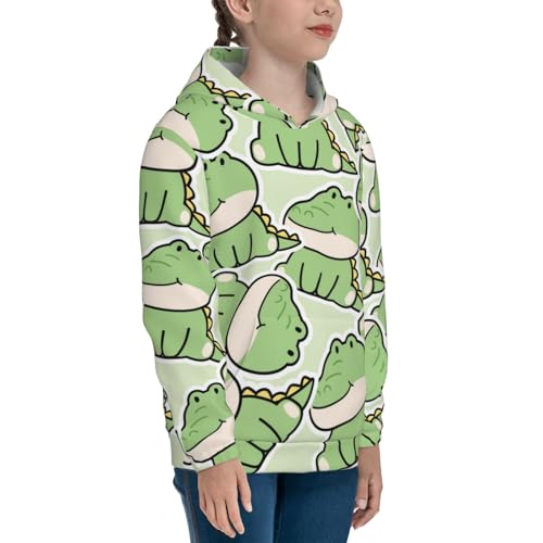 Cute Crocodile Kids Pullover Hoodies Boys Sweatshirts Girls Athletic Clothes with Pocket3