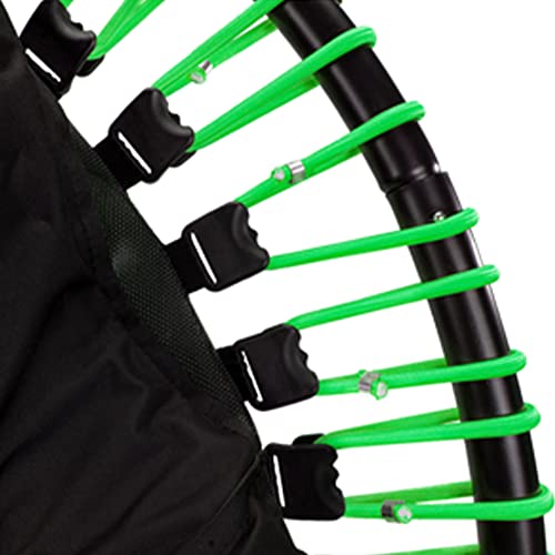 Leaps & Rebounds 48" Adjustable Stability Bar Attachment With 48" Mini Fitness Trampoline And Home Gym Rebounder For Cardio Exercises, Green #TOP6