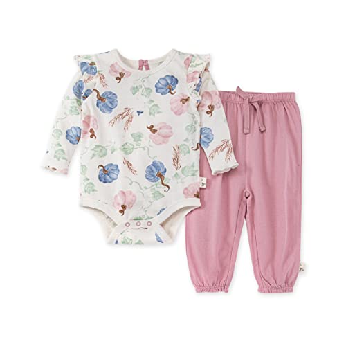 Image of Burt's Bees Baby Unisex Bodysuit and Pant Set, 100% Organic Cotton