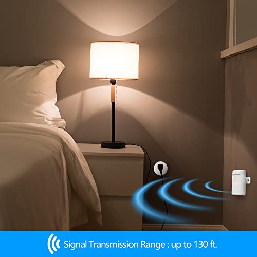 Upgraded Plug-in Motion Activated Light Control, Souphran Wireless Motion Detector and Plug Set, No Wiring, Adjustable Detection Range, Always-on Timer and Light Sensor, (1 Pack-new)