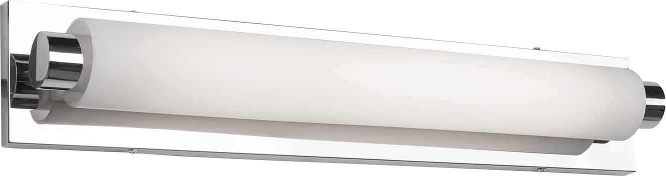 Kuzco Lighting VL7524-CH Charleston LED Vanity Light installed vertically in a bathroom