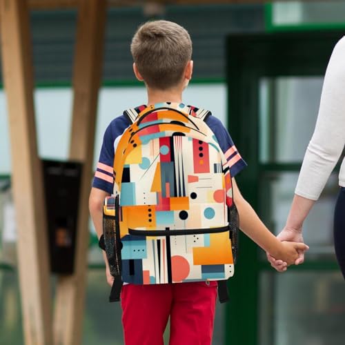 Cartable à motif géométrique pour enfants afin d'éviter le mal de dos - 6
