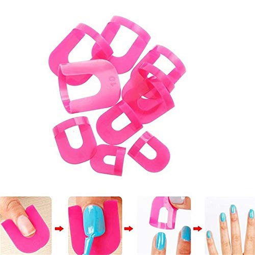 Nail Polish Protector Anti Overflow Clip Manicure Shield Protection Clips Nail Art Design Tips Tools Diy Template Clip(26 Pcs) #TOP2
