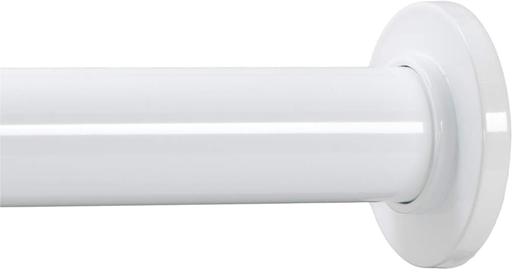 Ivilon Tension Curtain Rod - Spring Tension Rod for Windows or Shower, 54 to 90 Inch. White