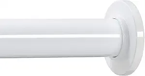 Ivilon Tension Curtain Rod - Spring Tension Rod for Windows or Shower, 54 to 90 Inch. White