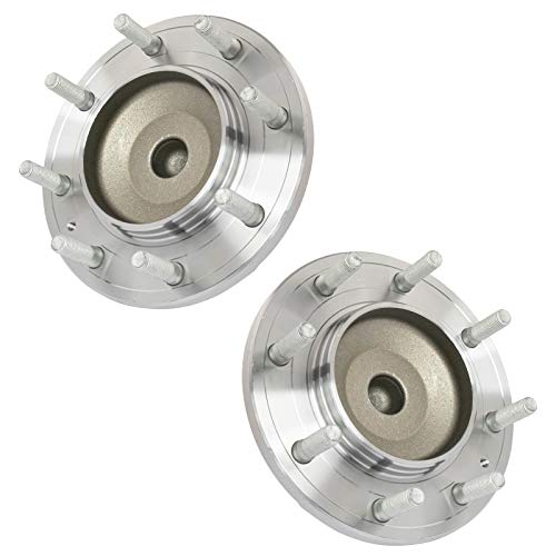 Image of TRQ 2 Piece Front Wheel Bearing & Hub Assembly Set with ABS Sensor Compatible with 2011-2019 Chevrolet Silverado 3500 HD GMC Sierra 3500 HD