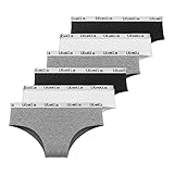 【HOCHWERTIGES MATERIAL】Unsere damen slips mehrpack hoher anteil an hochwertiger baumwolle,superweich, elastisch, atmungsaktiv.Ohne durchhängen, abbinden oder Pilling.
