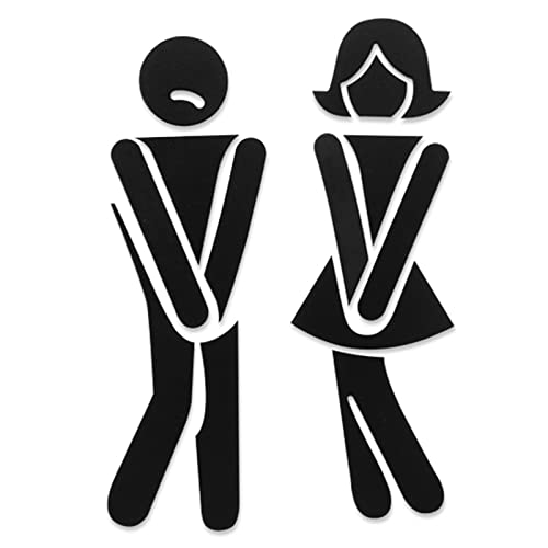 Letrero de identificación de baño, Letrero de Aluminio para baño de Hombres y Mujeres, Letrero/Cartel para Puerta de baño, para Negocios, para vestuarios de salón en Lugares públicos