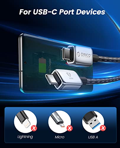 Image of ORICO USB Cable, 100W LED Display Fast Charging Syncing Cord USB C Cord Compatible with MacBook Pro /Air, Samsung Galaxy S22 /S21 /S20 Ultra, Note 20 /10, iPad Pro Air and More