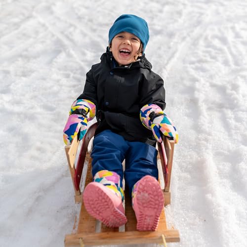 Image of JAN & JUL Girls' Insulated Waterproof Snow Mittens for Toddlers and Kids