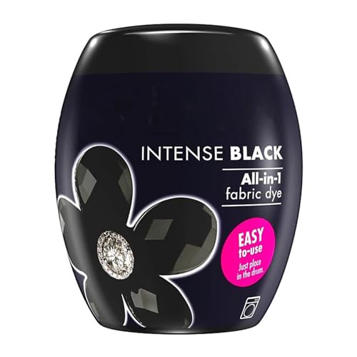 All in 1 Fabric Dye, Long Lasting and Intense Colour, Soft Furnishing, Fresh Look, Easy to Use, Safe for Washing Machines, Ideal for Wide Range of Fabrics, 350gm (Intense Black)