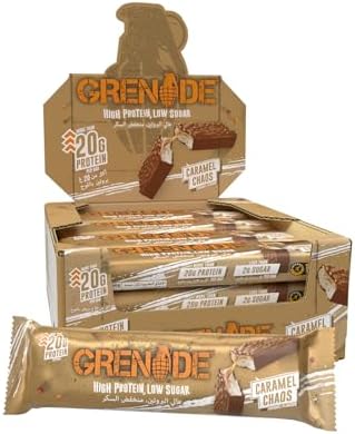 Grenade Caramel Chaos Protein Bar, 12 x 60 g