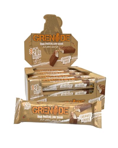 Grenade High Protein Low Sugar Bar - Caramel Chaos 12 x 60 g