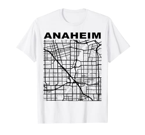 Anaheim City Street Map California Souvenir T-Shirt