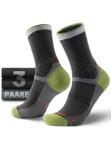 Juclise Sommer Dünn Coolmax Merino Wandersocken Kompression Anti Blasen...