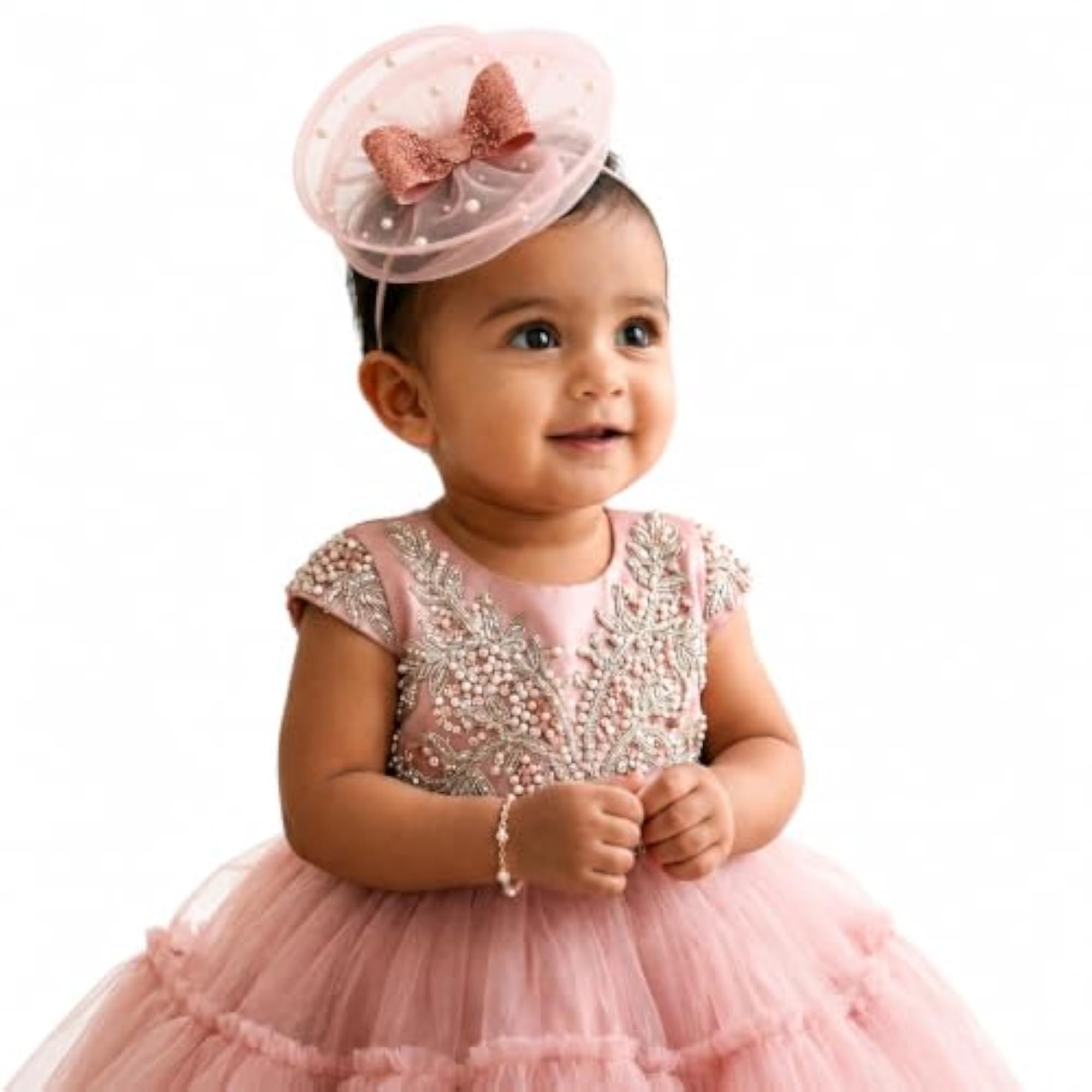 Sparkle Bow Fascinator Hair Clip for Girls