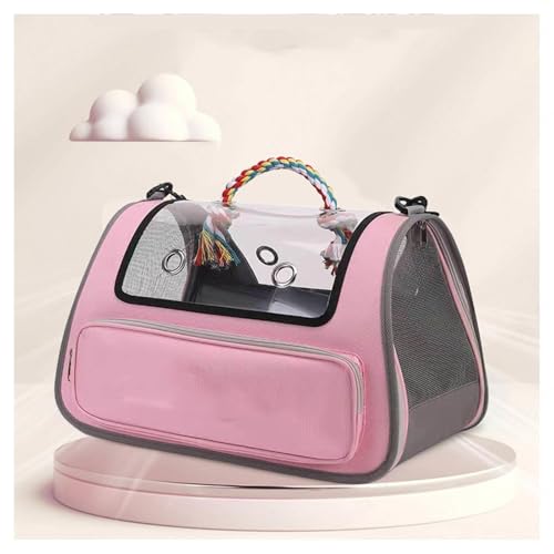 猫 キャリーケース 軽くて持ち運びやすい ペット キャリー 耐荷重7kg ペットキャリーケース 大型猫・小型犬用,Pink