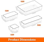 Lifewit Drawer Organizer, Clear Makeup Organizer, Plastic Desk Organizer and Storage for Makeup, Jewelries, Bedroom, Bathroom, 25 Packs
