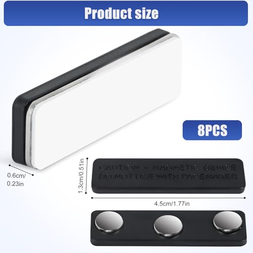 8 Pairs Magnetic Curtain Closure, Blackout Blinds Clips Accessory for Window Blinds Curtain, Adhesive Curtain Magnets Clips for Blackout Curtains(8PCS) - Image 2