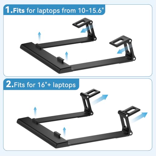 Image of Laptop Stand for Desk ABS+Metal Portable Computer Riser Notebook Holder Printer Stand Office Desk Accessories Compatible with MacBook Air, Pro, Dell, HP, Lenovo and All 10-17 inch Laptops