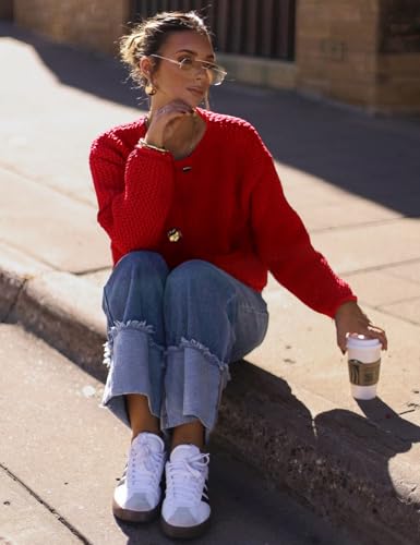 Image of Wyeysyt Womens Cropped Cardigan Sweaters Chunky Knit Gold Button Down Open Front Cardigan Long Sleeve Crop Crochet Sweaters