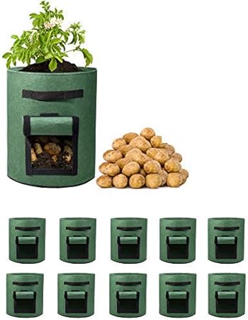 Delxo 10 Pack 10 Gallon Potato Grow Bags,Grow Bags for