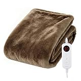 TOPZEE HB190-130188 電気毛布 掛け敷き兼用 両面フランネル ダニ退治 洗える 9段階温度調節 1-12時間タイマー