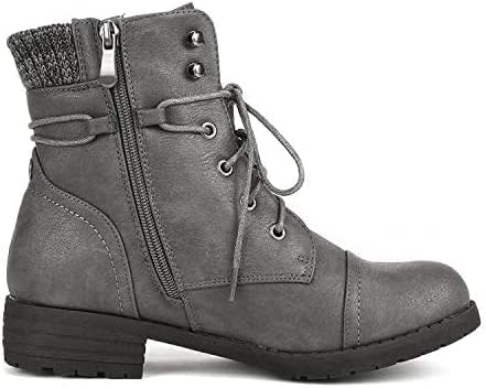 DREAM PAIRS Women's Lace Up Combat boots Ankle Booties - Image 5
