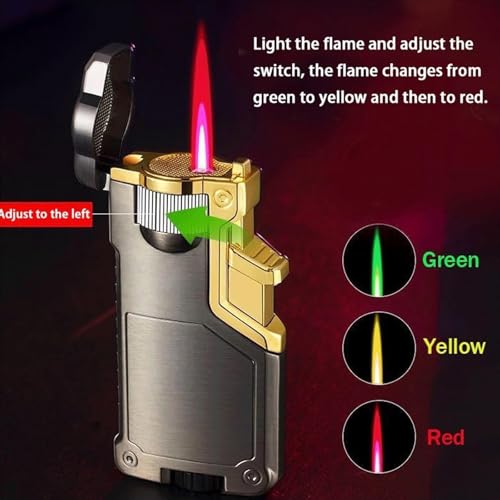 Encendedor de butano elegante con linterna de llama duradera 7
