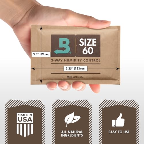 Boveda pour cigares/Tabac | régulateur d'humidité dans Les 2 Sens à 69 % d'HR | Taille 60 pour 25 cigares | Technologie brevetée pour Cave à cigares | Pochette refermable hermétique de 4 sachets – vue 4