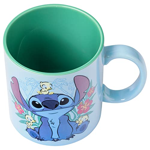 Silver Buffalo Disney Lilo And Stitch Floral Ducks Ceramic Coffee Mug, 20 Ounces #TOP2