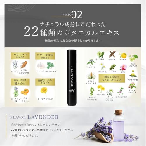 綺和美 KIWABI Root Vanish 白髪隠し スティックタイプ ブラック の商品画像 2